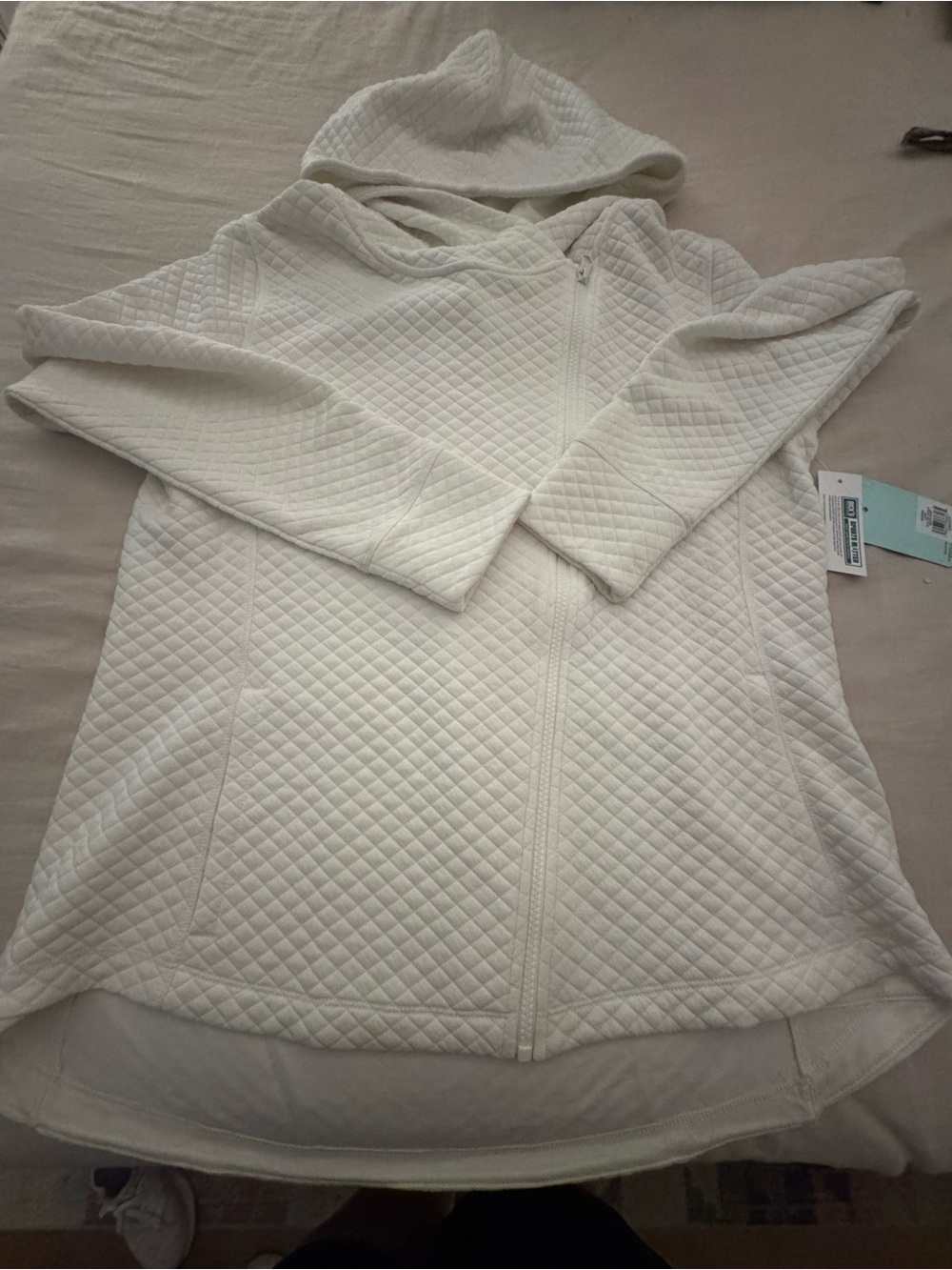 DICKS DSG Women's Quilted Hooded Full Zip Jacket - Cream large NWT hoodie